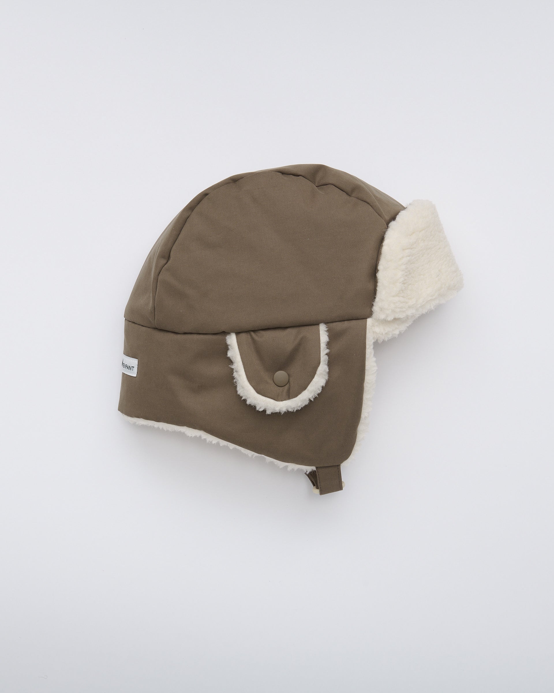 Moss Brown Greige Faux Fur//