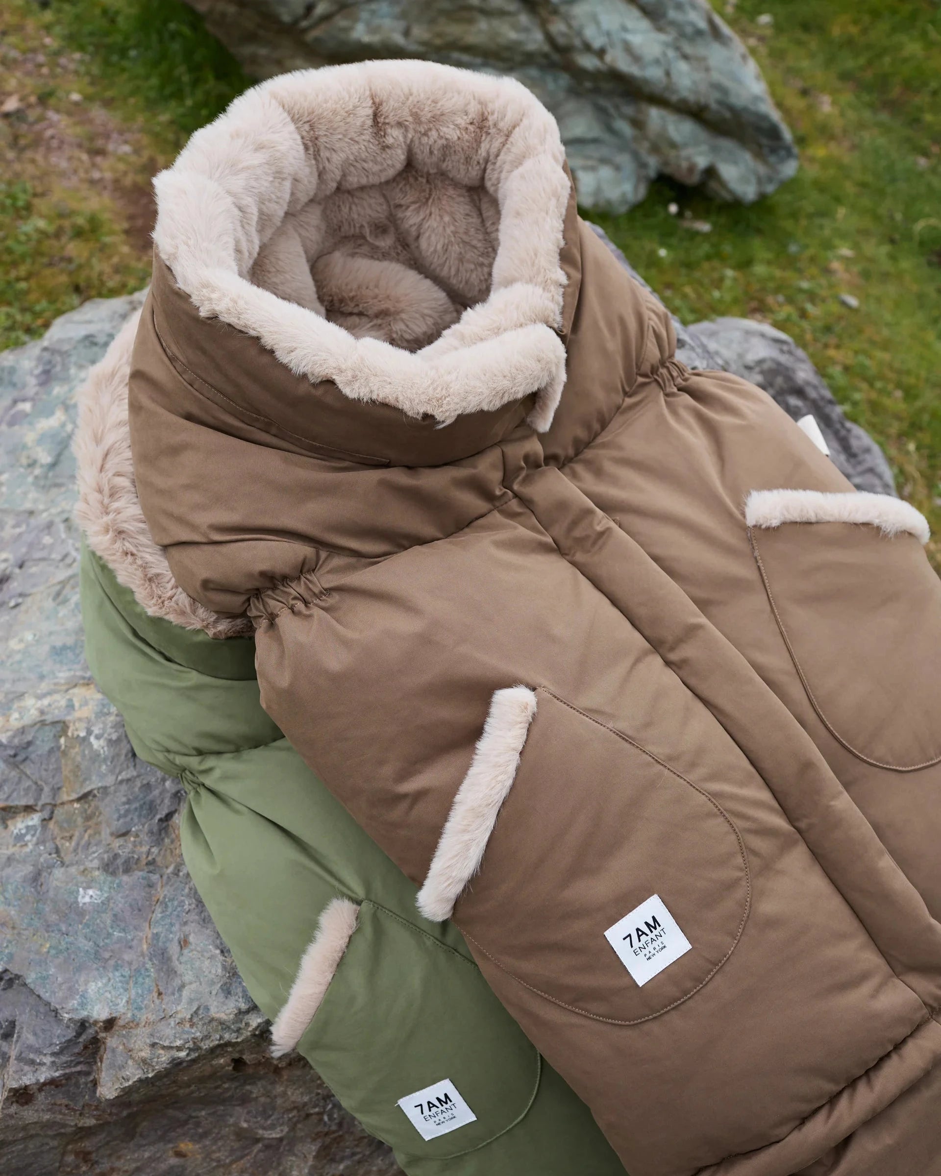 Woodland Greige Faux Fur//