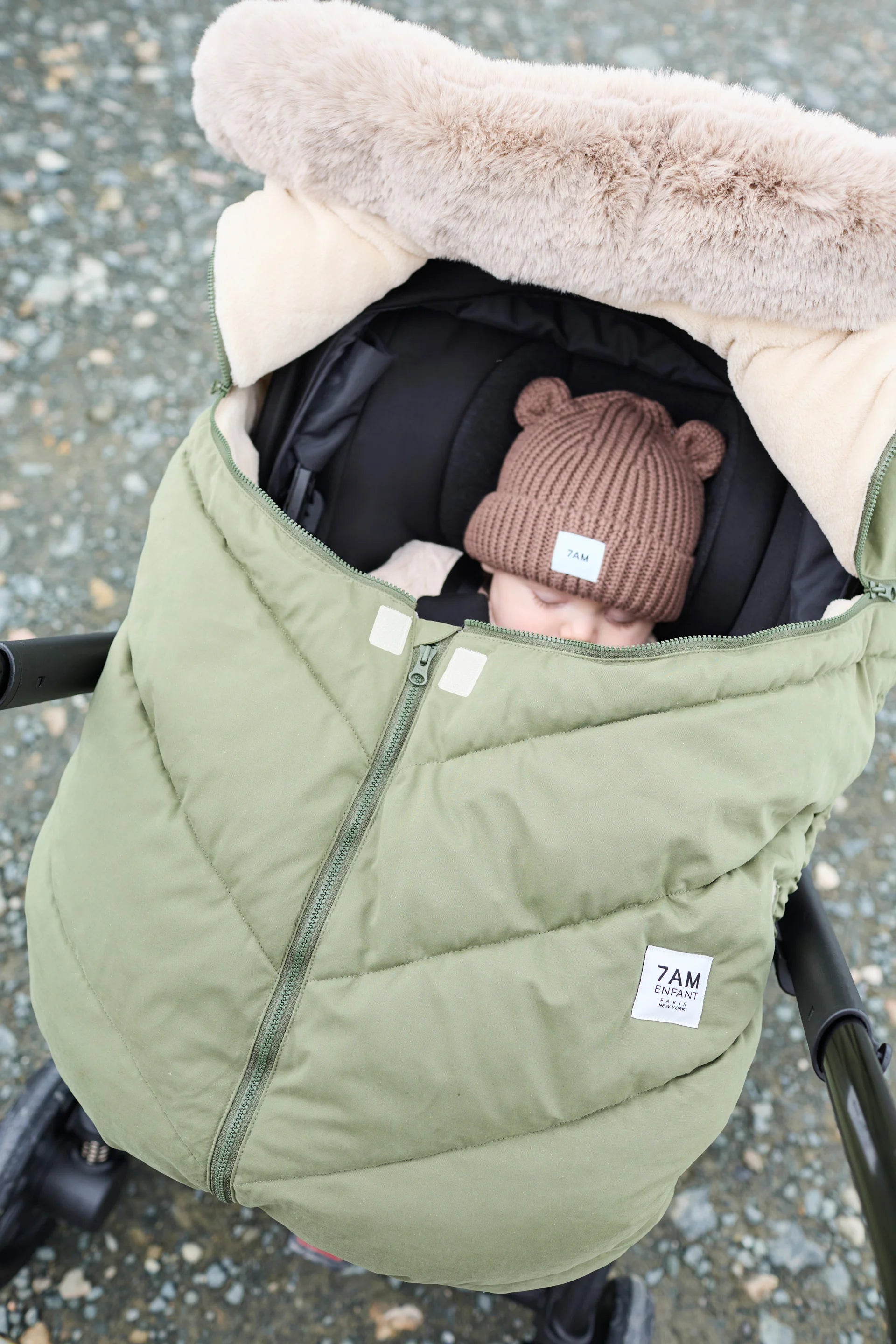 Woodland Greige Faux Fur//