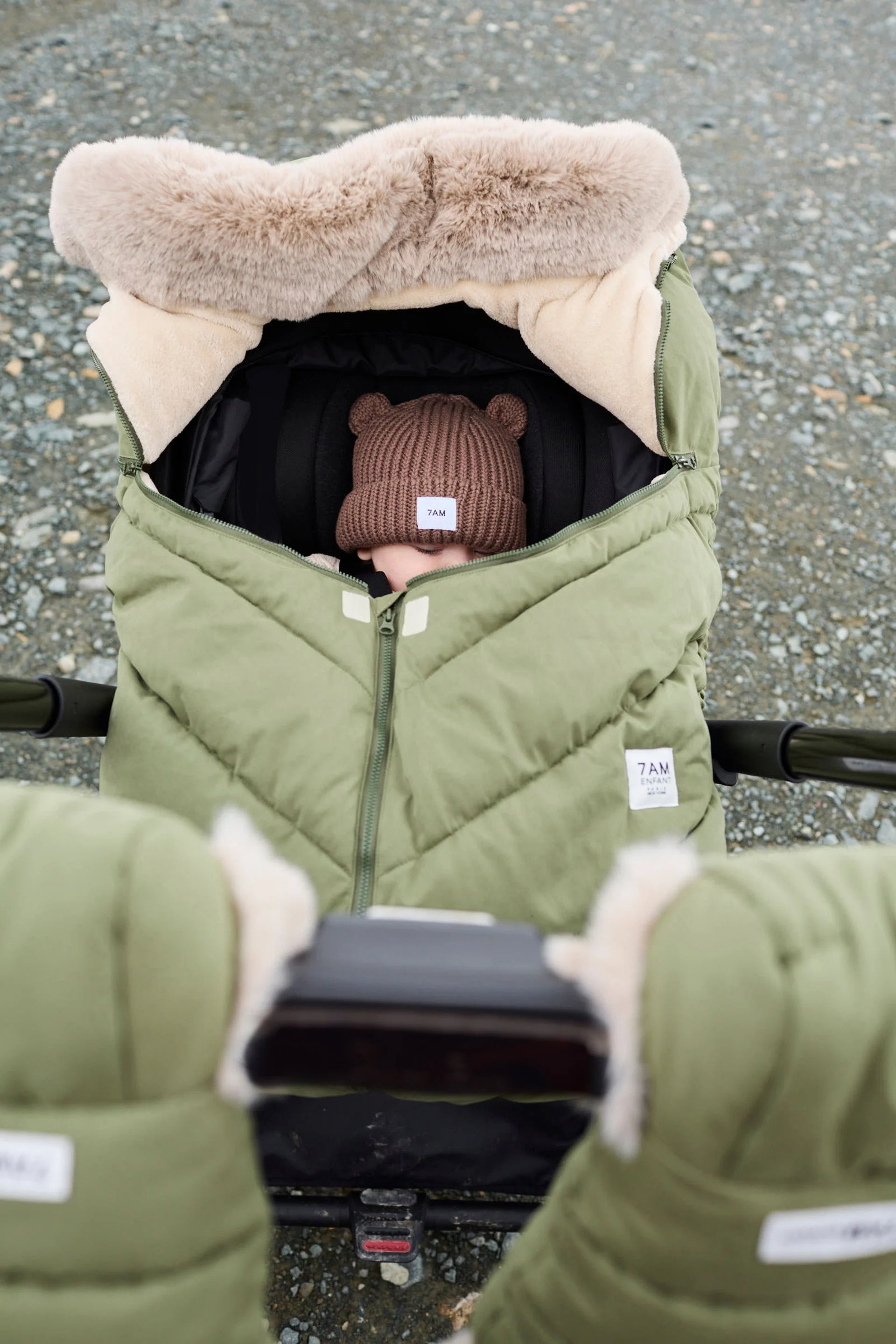 Woodland Greige Faux Fur//