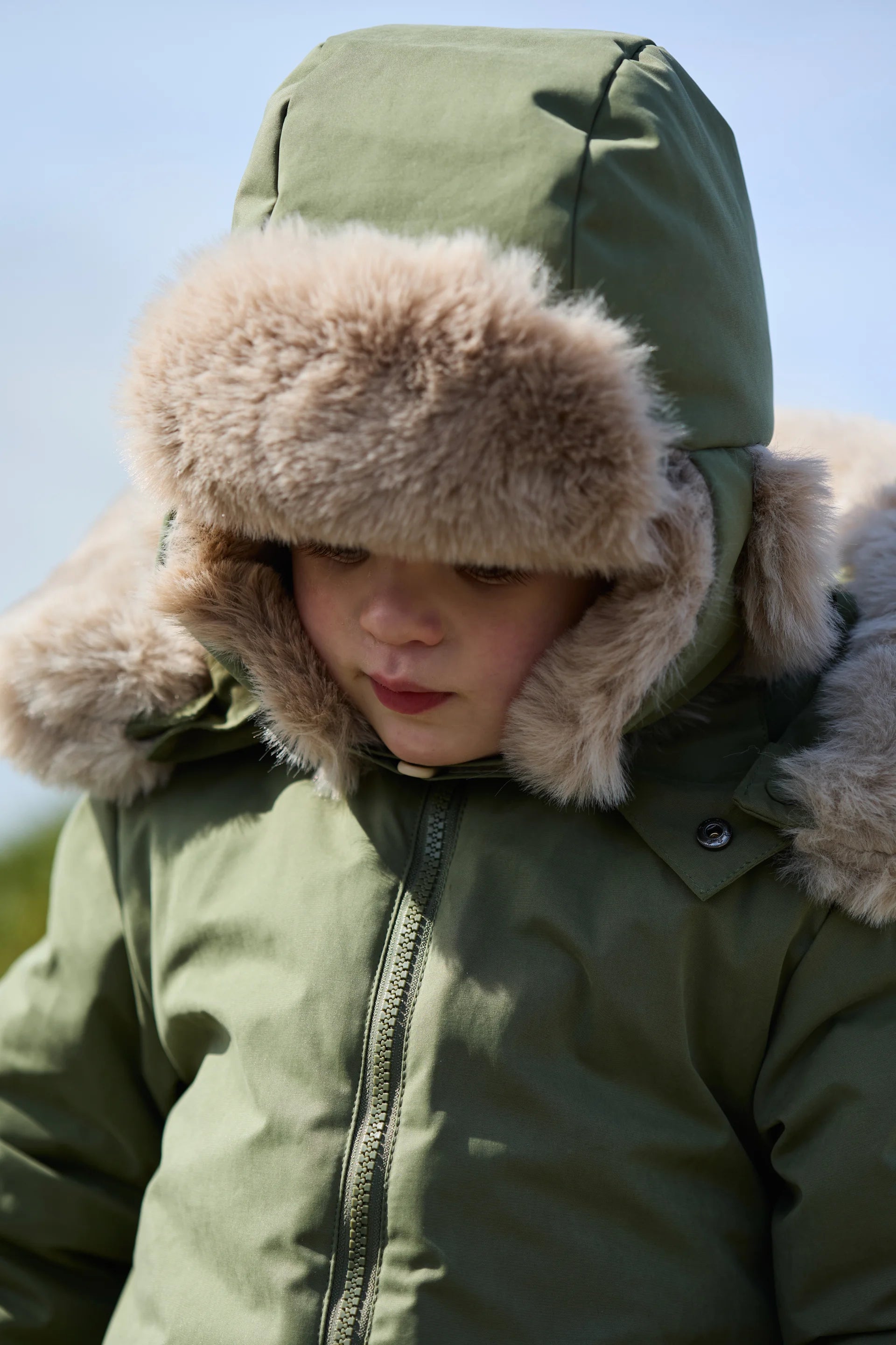 Woodland Greige Faux Fur//