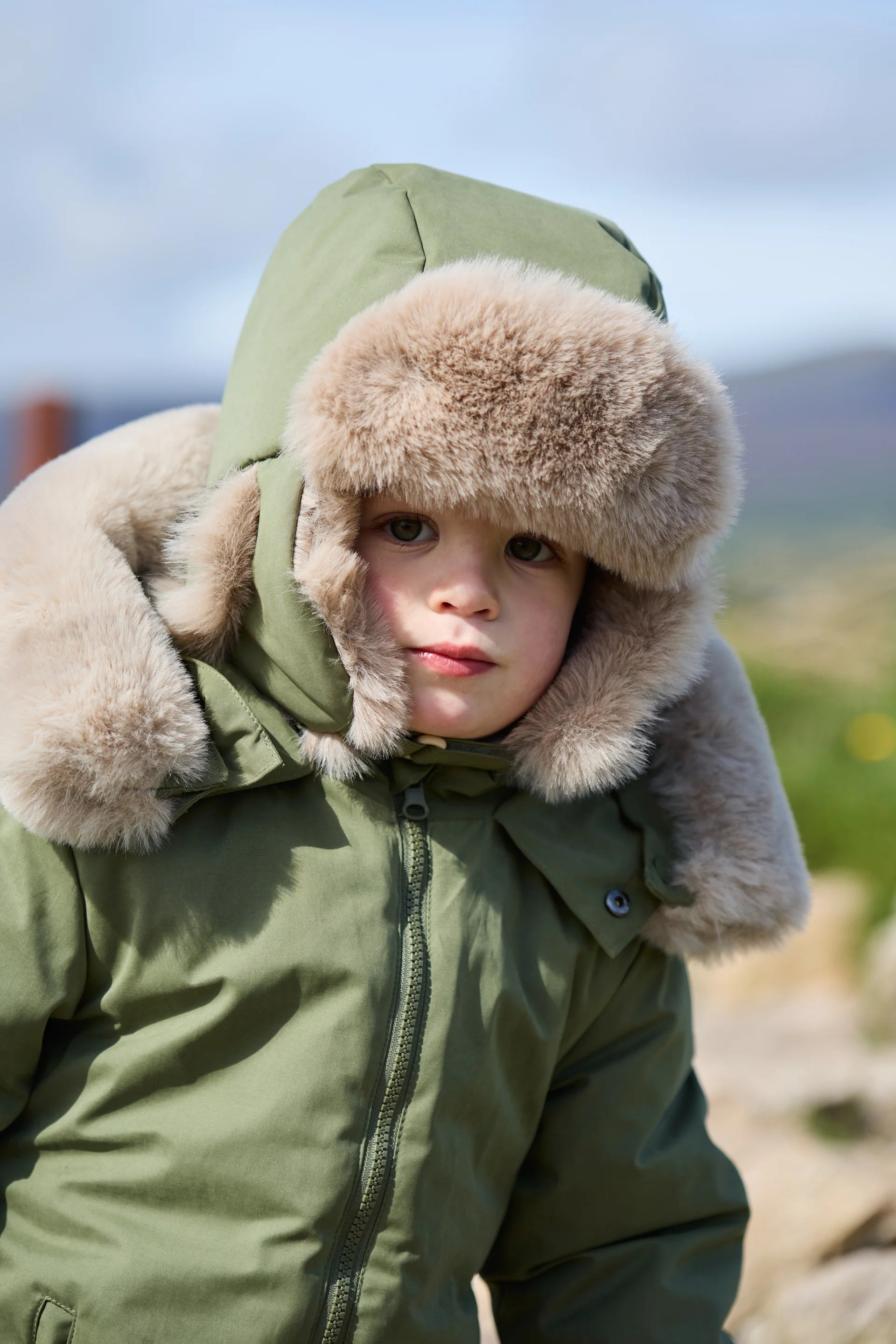 Woodland Greige Faux Fur//