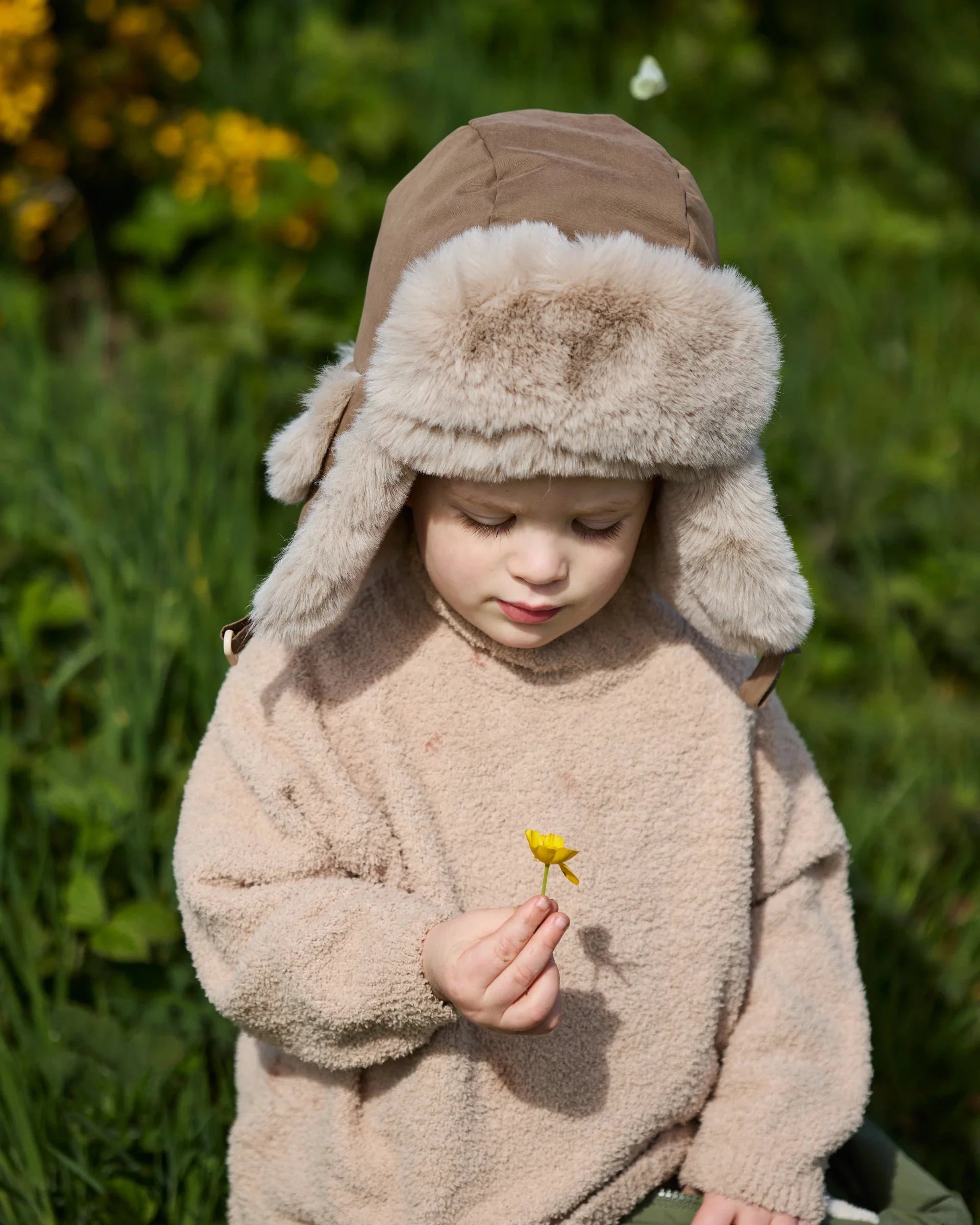 Moss Brown Faux Fur//