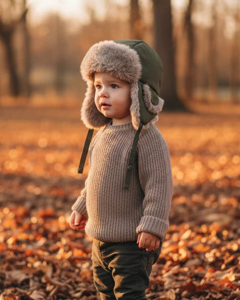 Woodland Greige Faux Fur//