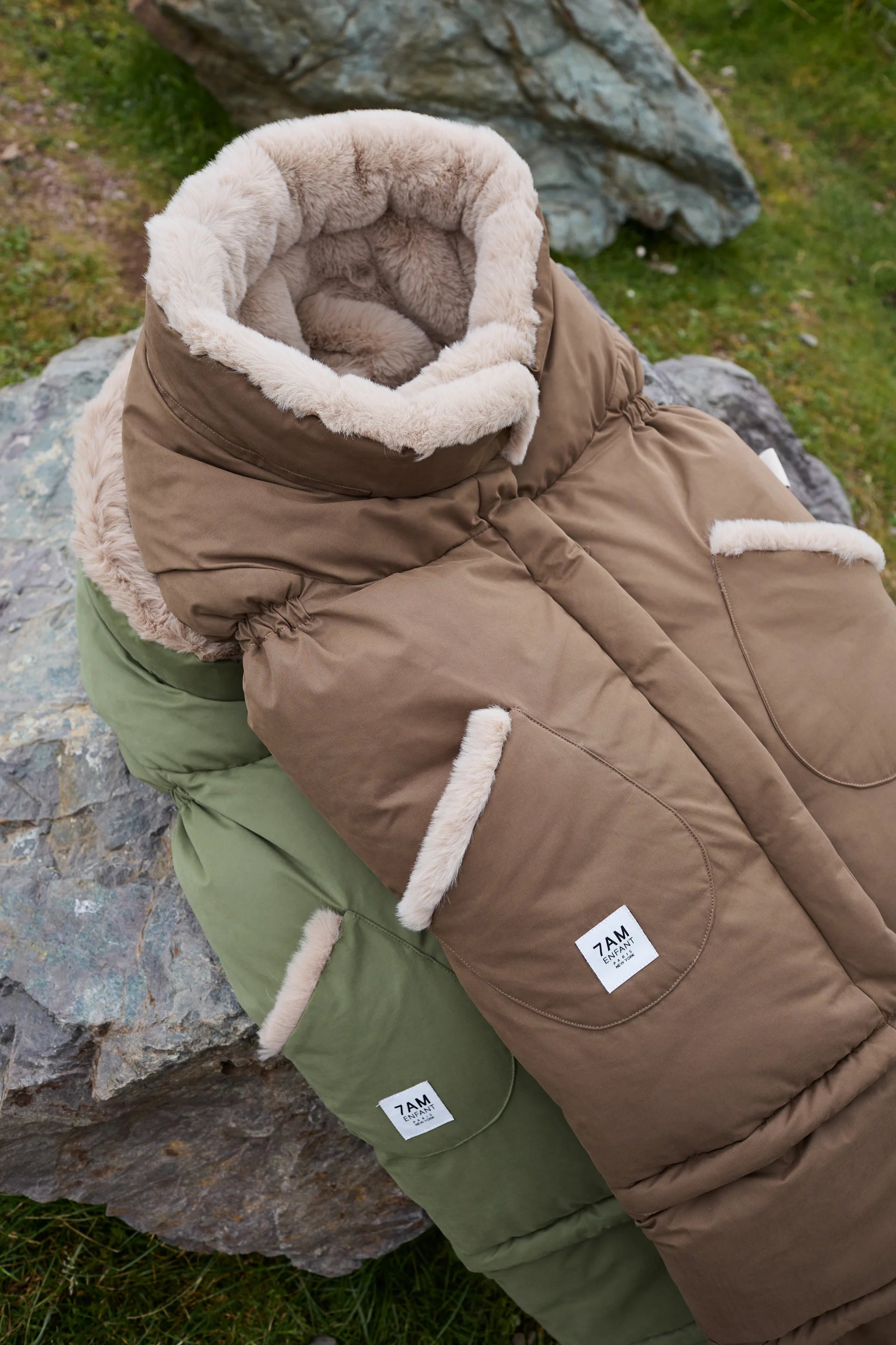 Woodland Greige Faux Fur//